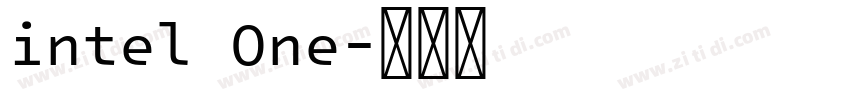 intel One字体转换